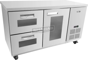 یخچال میزکاری (درب شیشه ای)