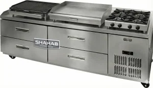 یخچال صنعتی پایه اجاق چهار کشو