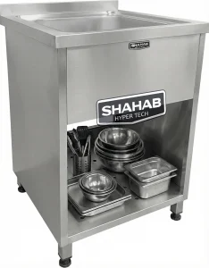 سینک صنعتی تک لگن با کفی پانچ