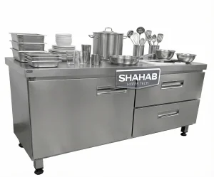 کابینت صنعتی زمینی دو کشو و یک درب لنگه ای