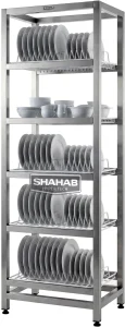 قفسه استیل با آبچکان